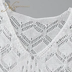 v-neck mini crochet dress